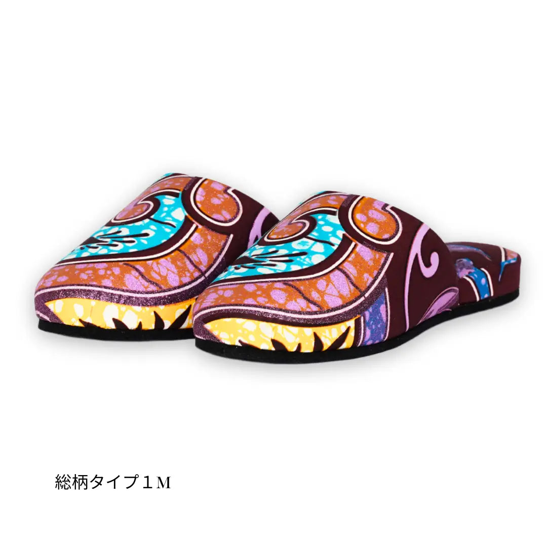 KARL&C カールアンドシー アフリカアンカラスリッパ Purple Sparkle パープルスパークル