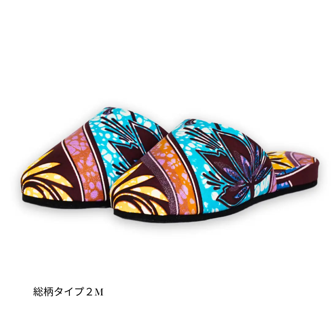 KARL&C カールアンドシー アフリカアンカラスリッパ Purple Sparkle パープルスパークル