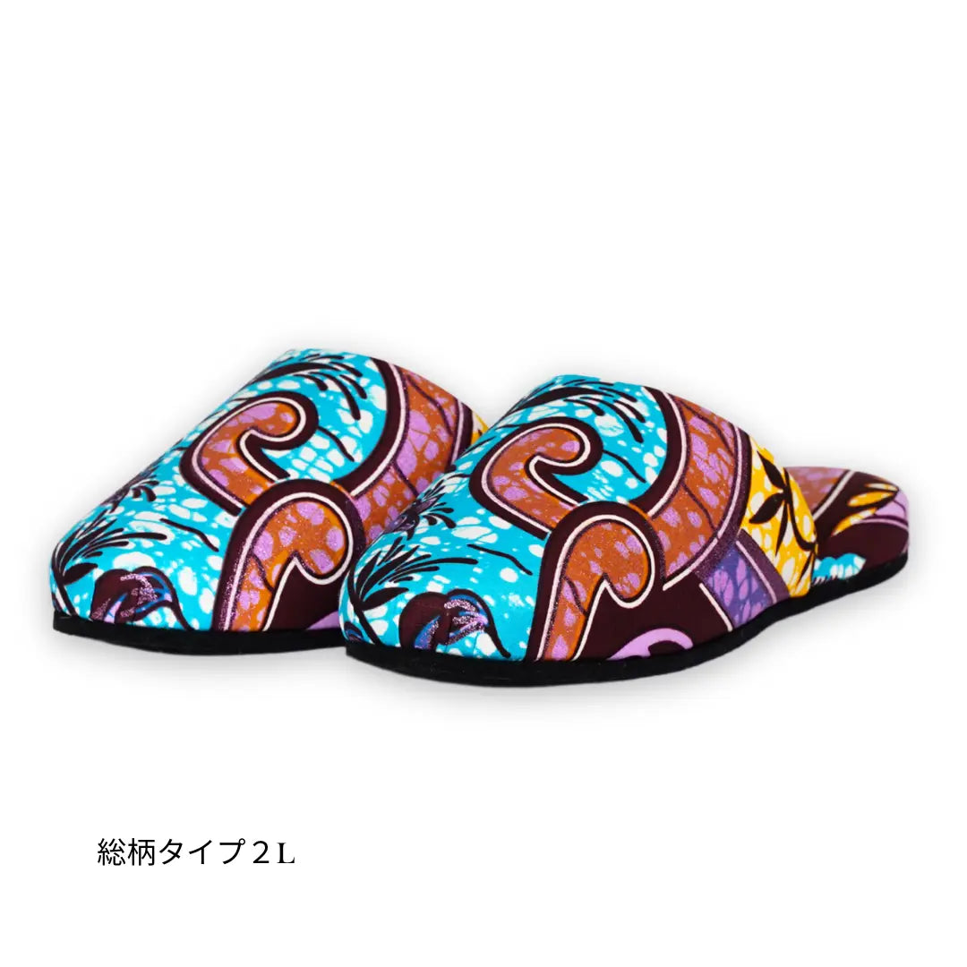 KARL&C カールアンドシー アフリカアンカラスリッパ Purple Sparkle パープルスパークル
