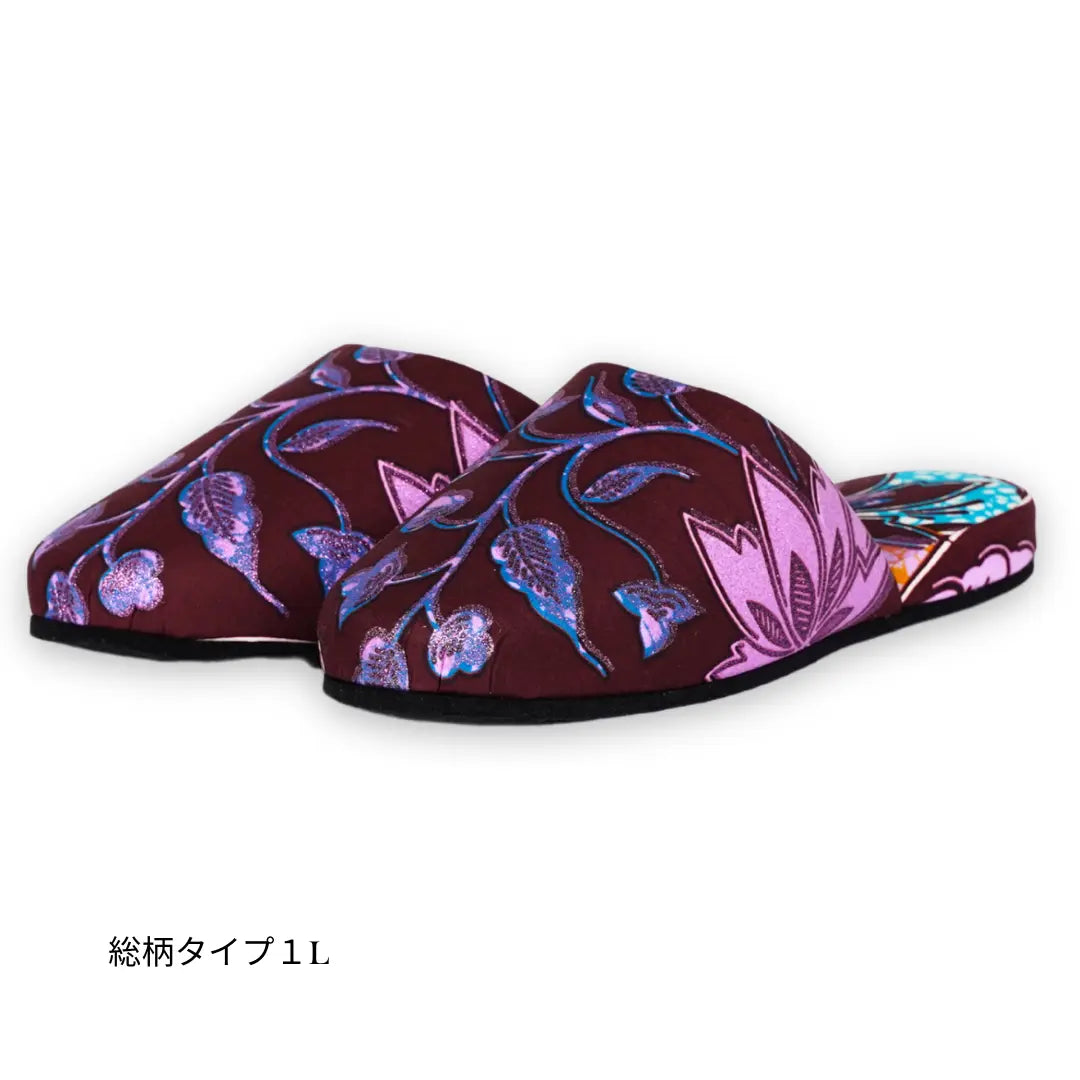 KARL&C カールアンドシー アフリカアンカラスリッパ Purple Sparkle パープルスパークル