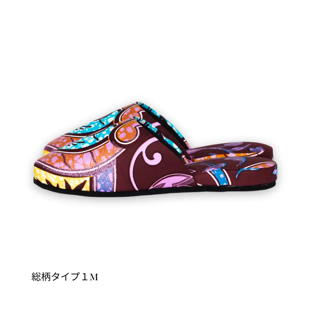 KARL&C カールアンドシー アフリカアンカラスリッパ Purple Sparkle パープルスパークル