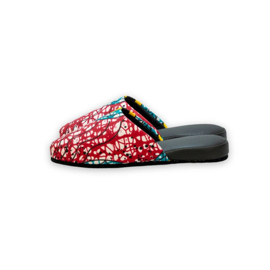 KARL&C カールアンドシー アフリカアンカラスリッパ Red Marble レッドマーブル