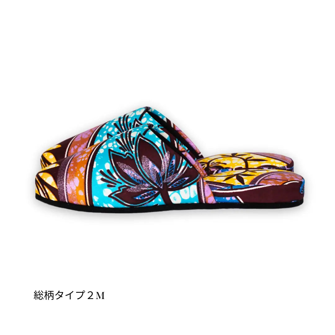 KARL&C カールアンドシー アフリカアンカラスリッパ Purple Sparkle パープルスパークル