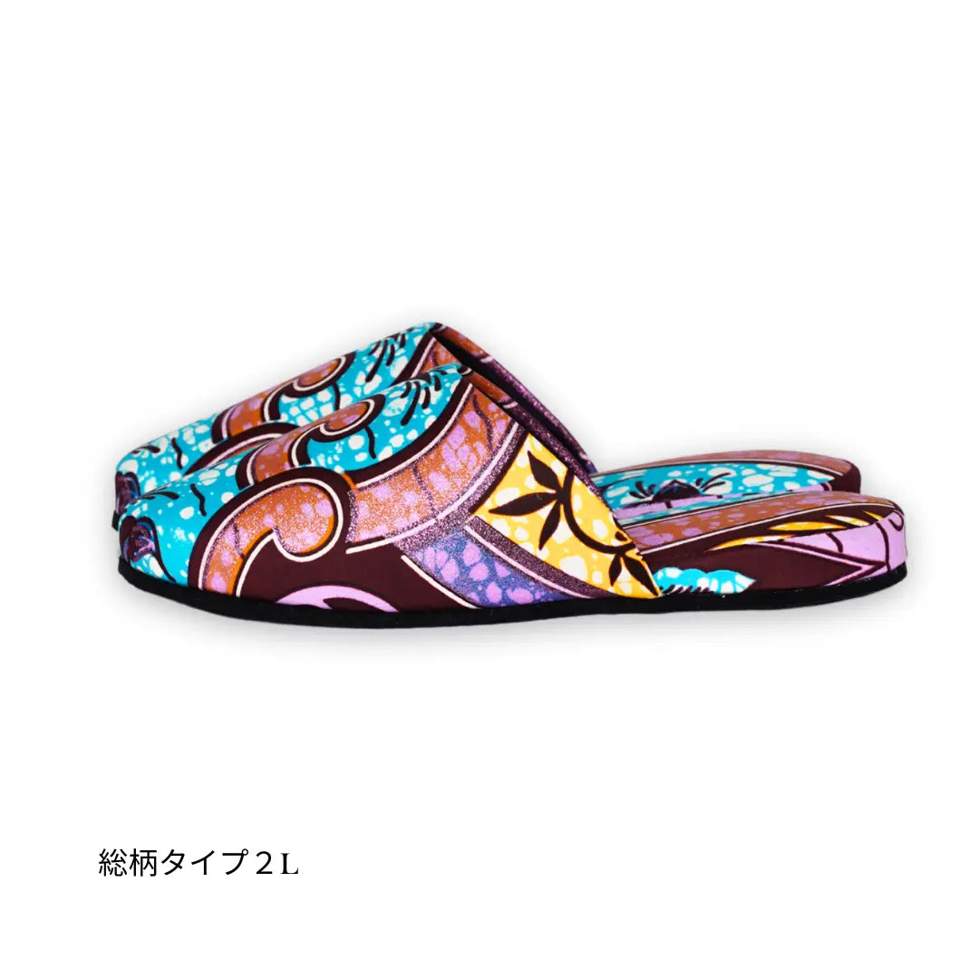 KARL&C カールアンドシー アフリカアンカラスリッパ Purple Sparkle パープルスパークル