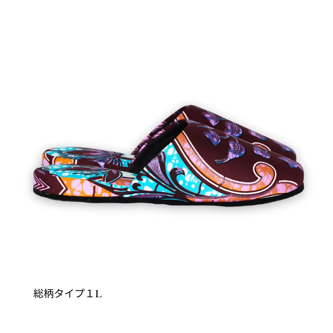 KARL&C カールアンドシー アフリカアンカラスリッパ Purple Sparkle パープルスパークル