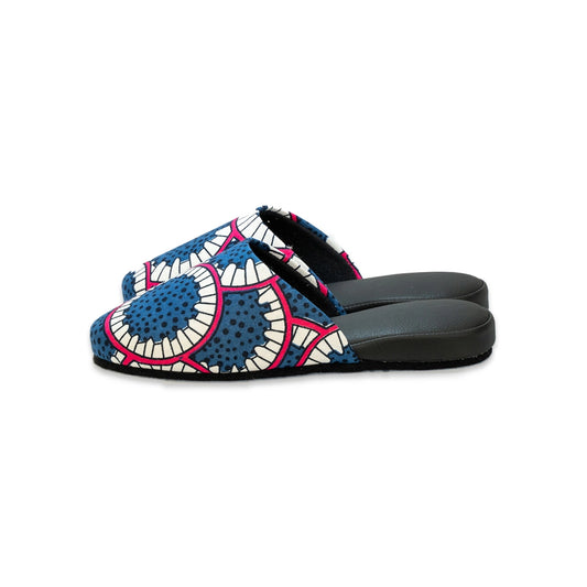 KARL&C カールアンドシー アフリカアンカラスリッパ Blue Cogs ブルーコグ