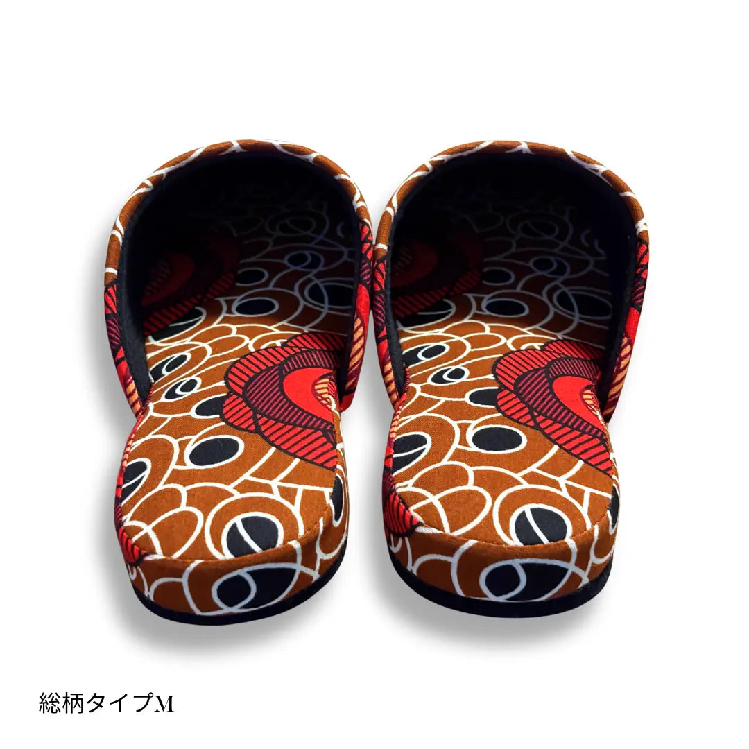 KARL&C カールアンドシー アフリカアンカラスリッパ Red Rose レッドローズ