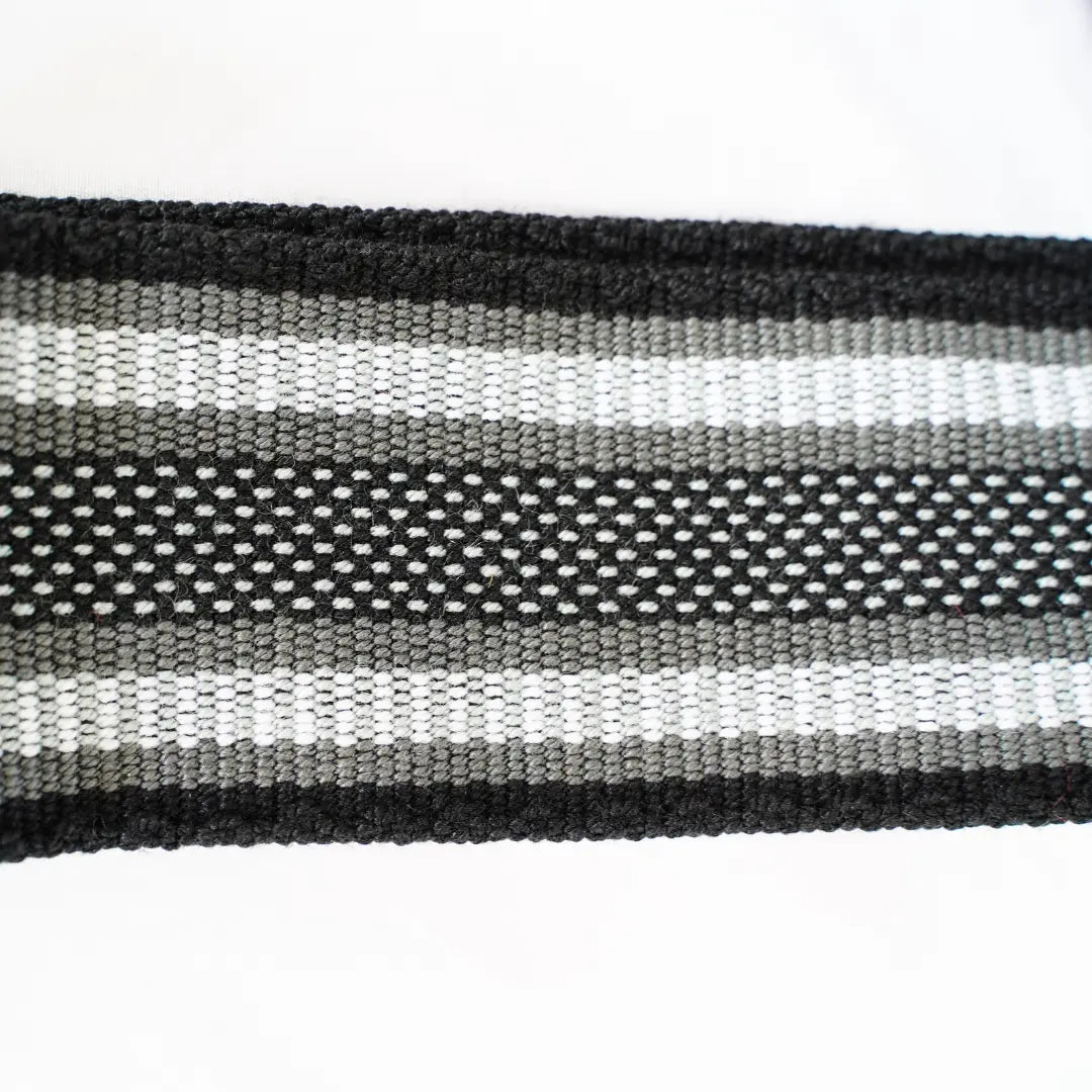 La Narrativa: Colombian Indigenous Wayuu Handwoven Mochila Dos Eblas Special Bag, Size L, Black | One-of-a-Kind Fairtrade Shoulder Bag