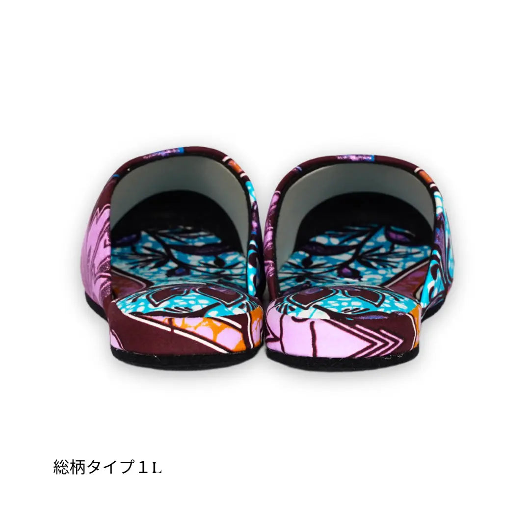 KARL&C カールアンドシー アフリカアンカラスリッパ Purple Sparkle パープルスパークル