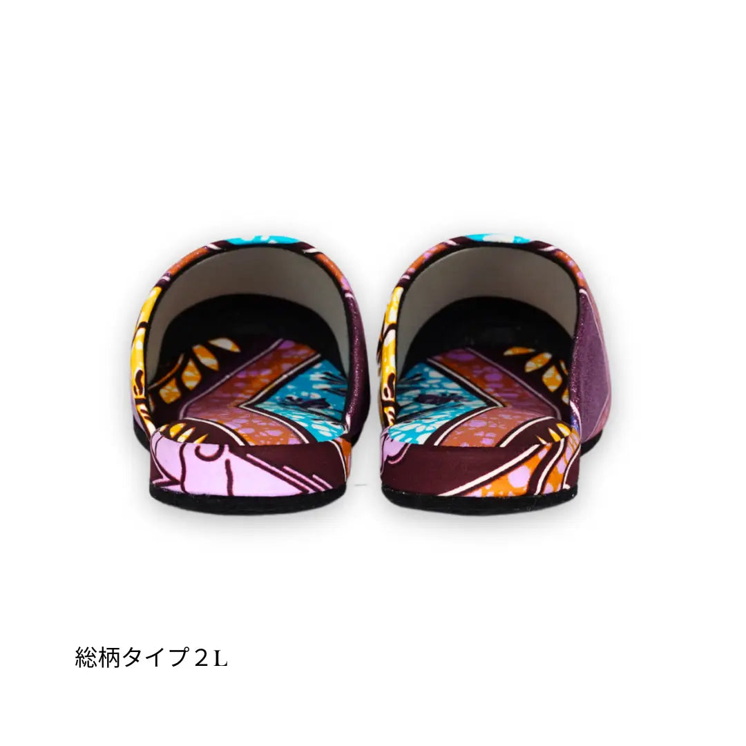 KARL&C カールアンドシー アフリカアンカラスリッパ Purple Sparkle パープルスパークル