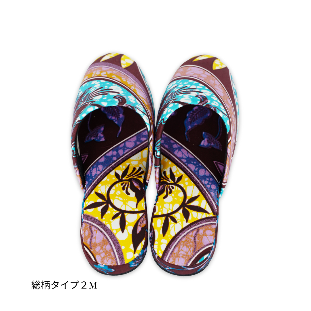 KARL&C カールアンドシー アフリカアンカラスリッパ Purple Sparkle パープルスパークル