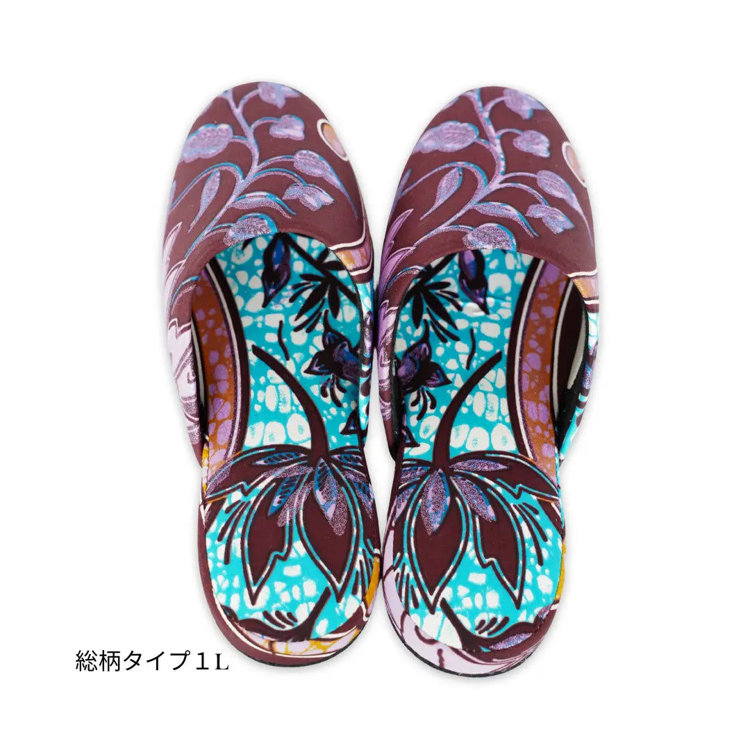 KARL&C カールアンドシー アフリカアンカラスリッパ Purple Sparkle パープルスパークル