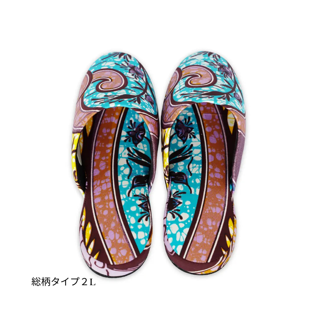 KARL&C カールアンドシー アフリカアンカラスリッパ Purple Sparkle パープルスパークル