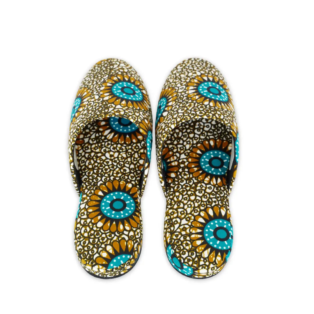 KARL&C カールアンドシー アフリカアンカラスリッパ Sunflower サンフラワー