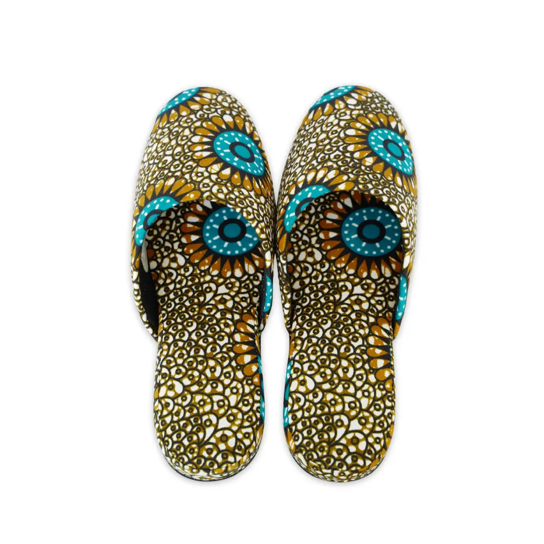 KARL&C カールアンドシー アフリカアンカラスリッパ Sunflower サンフラワー