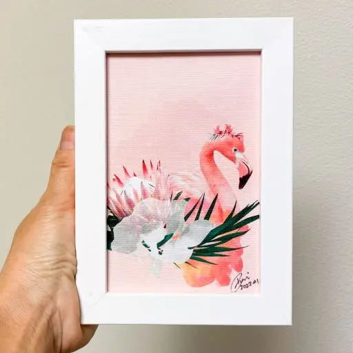 Kangarui カンガルイ ワイルドアートフレーム Floral Flamingo フローラルフラミンゴ
