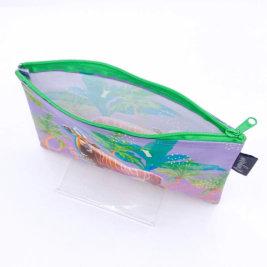 薄型・小物 | 旅行・化粧品収納 | 撥水加工 エシカル雑貨 Kangarui カンガルイ サファリポーチ Mountain Bongo マウンテンボンゴ M
