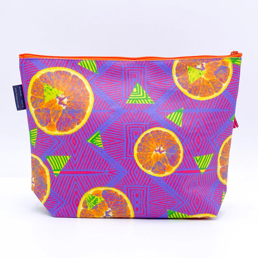 大容量 | 旅行・化粧品収納 | 撥水加工 エシカル雑貨 Kangarui カンガルイ サファリポーチ Citrus Cheetah シトラスチーター L