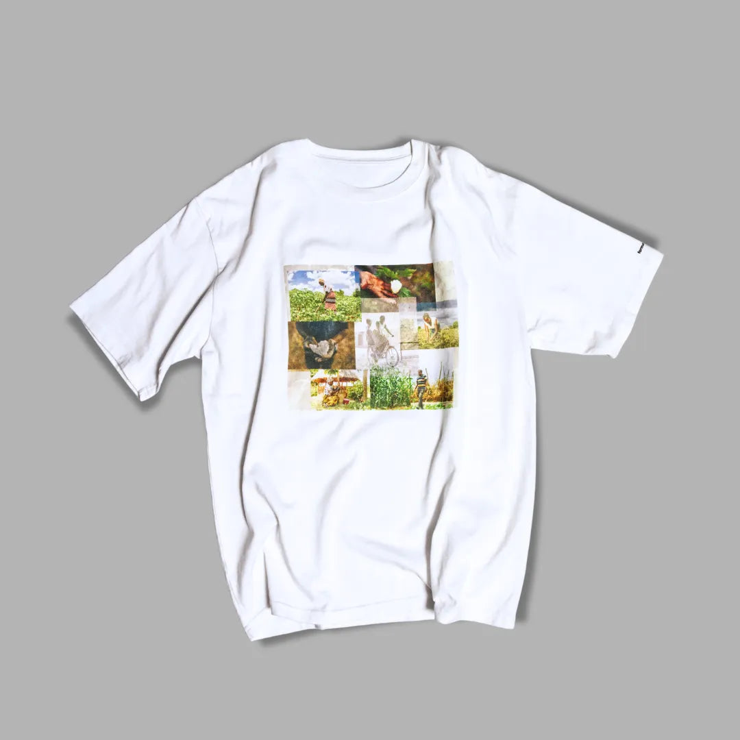 【QRで農家と繋がる】ザンビア産コットン100%エシカルTシャツ｜farmers360°link