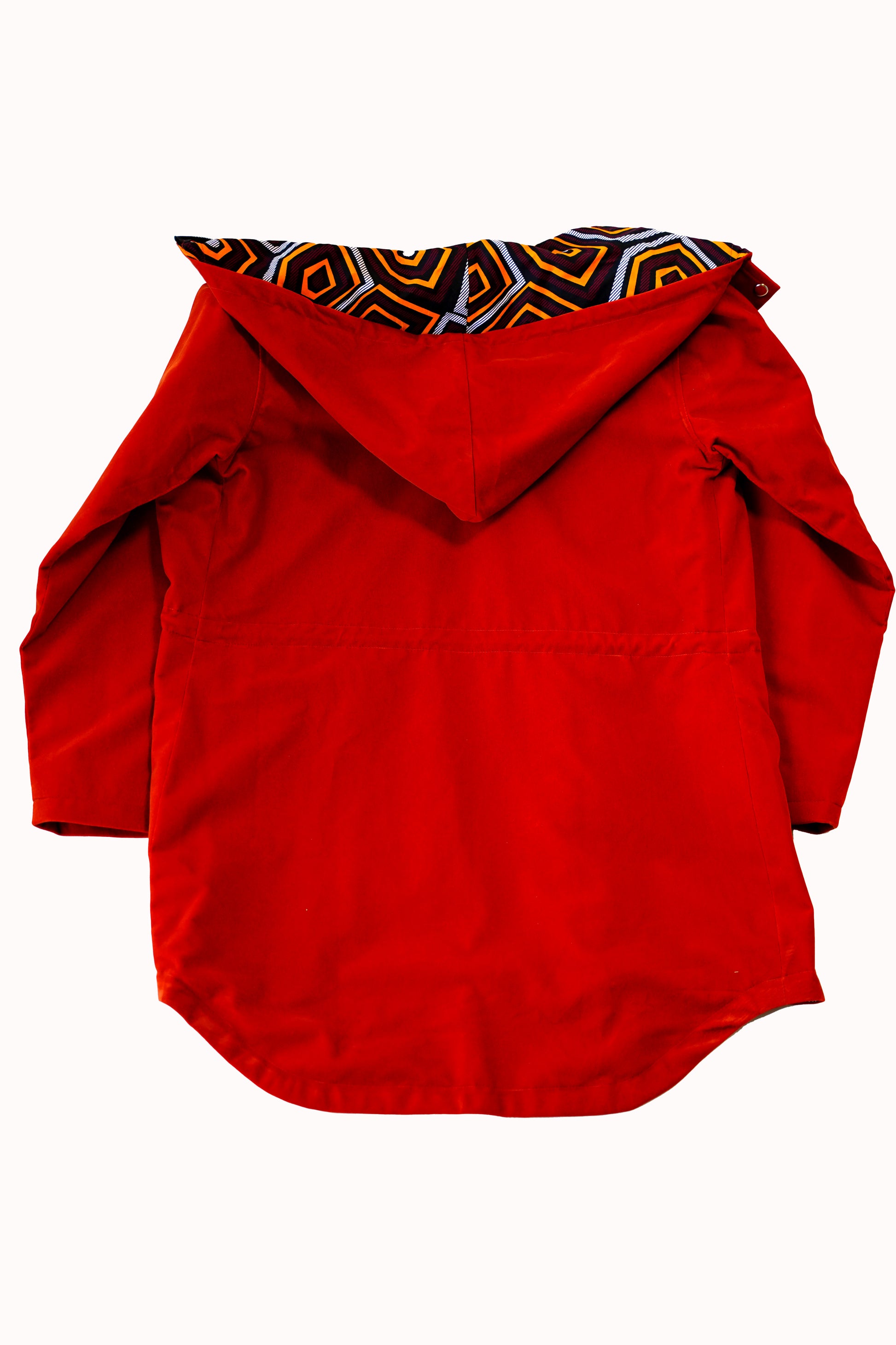 ギモノコート スカーレット（アフリカ布とベルベットのコート メンズ・レディース両対応）裏　 商品イメージ