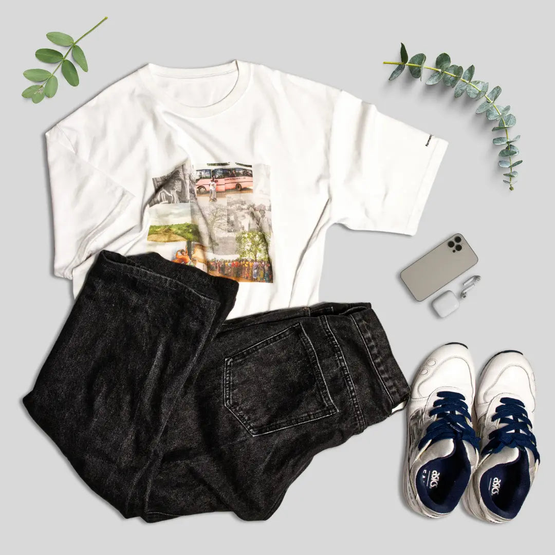 【QRで農家と繋がる】ザンビア産コットン100%エシカルTシャツ｜farmers360°link