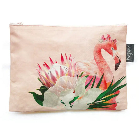 Kangarui カンガルイ サファリポーチ Floral Flamingo フローラルフラミンゴM