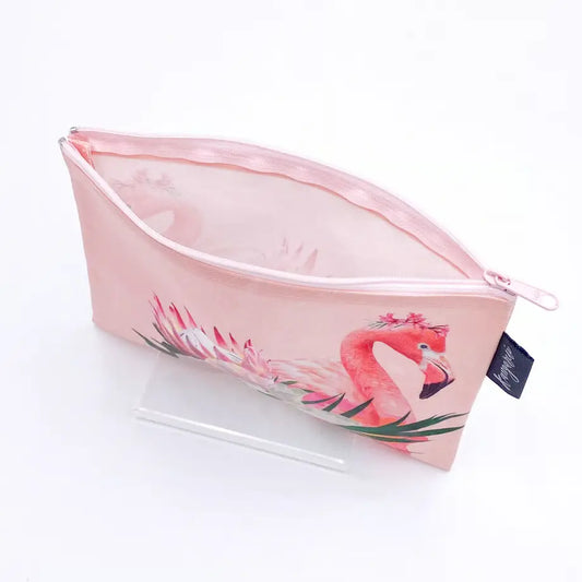 Kangarui カンガルイ サファリポーチ Floral Flamingo フローラルフラミンゴM